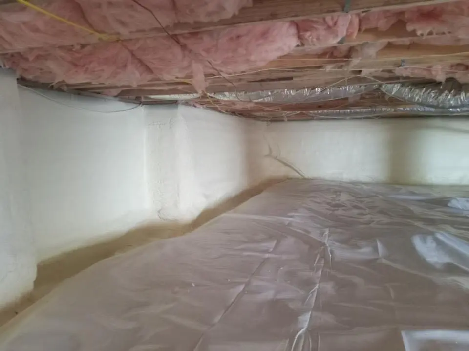 Crawl space encapsulation with closed-cell spray foam for Roof Maintenance in Harrison